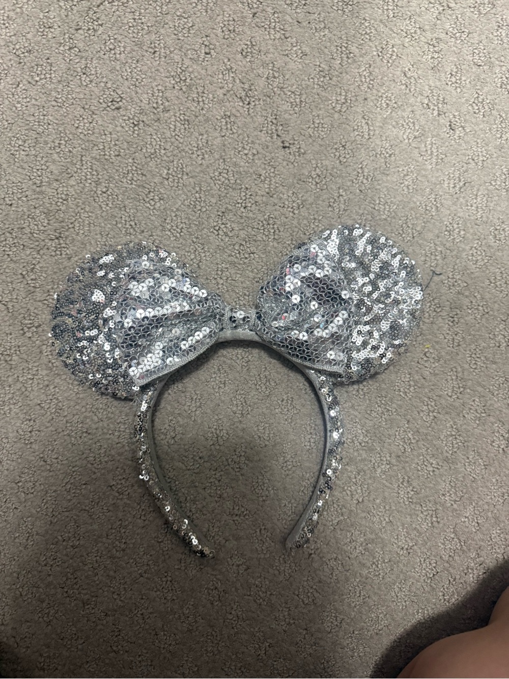 Silver Sequin Minnie-Style Headband from Disneyland